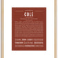 Cole | Name Art Print