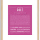 Cole | Name Art Print