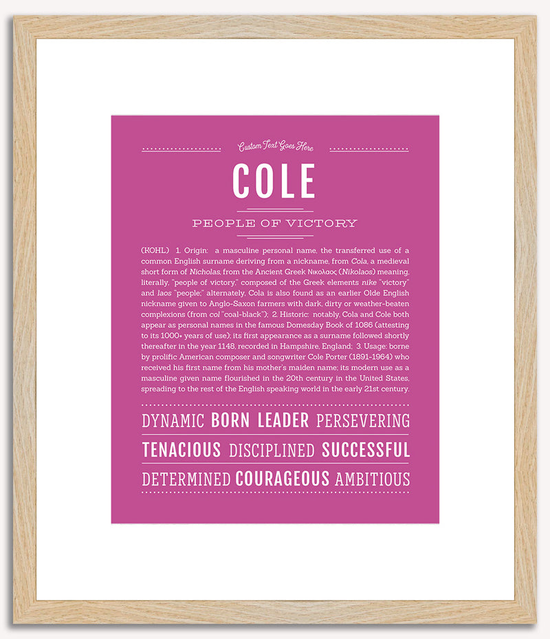 Cole | Name Art Print