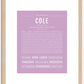 Cole | Name Art Print