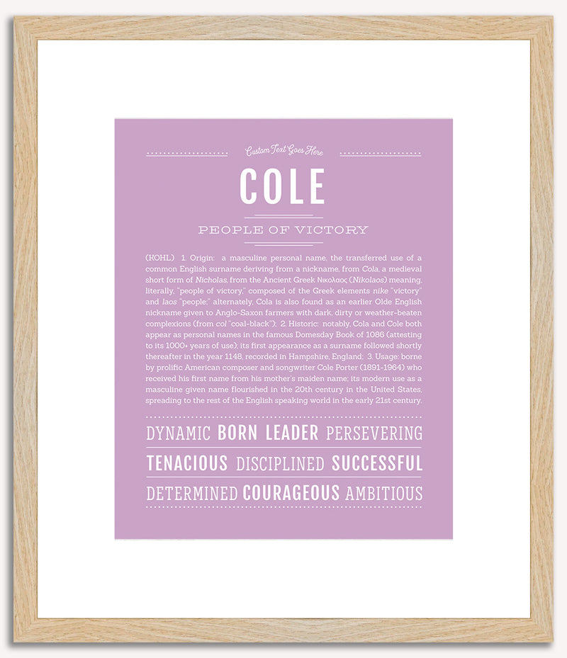 Cole | Name Art Print