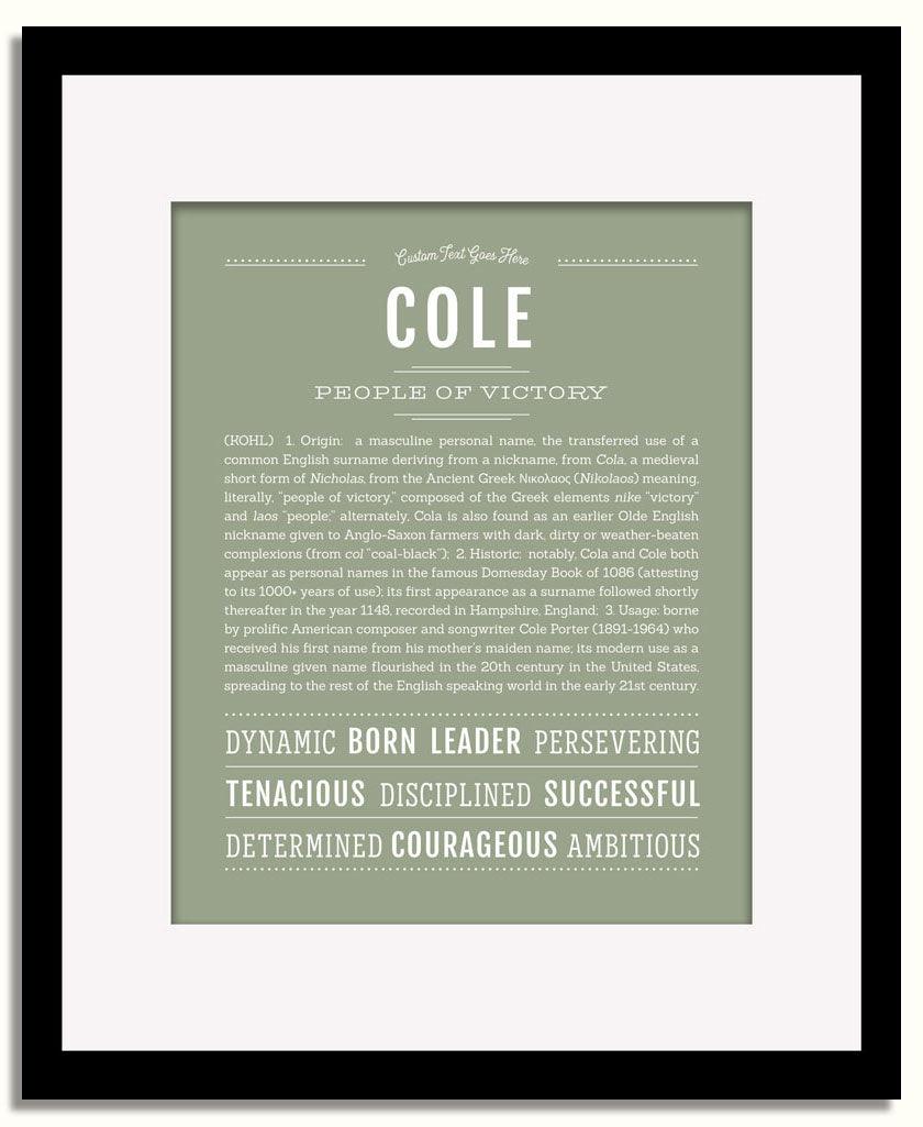 Frame Options | Sage | Black Frame, Matted