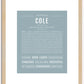 Cole | Name Art Print