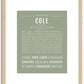 Cole | Name Art Print