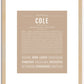 Cole | Name Art Print