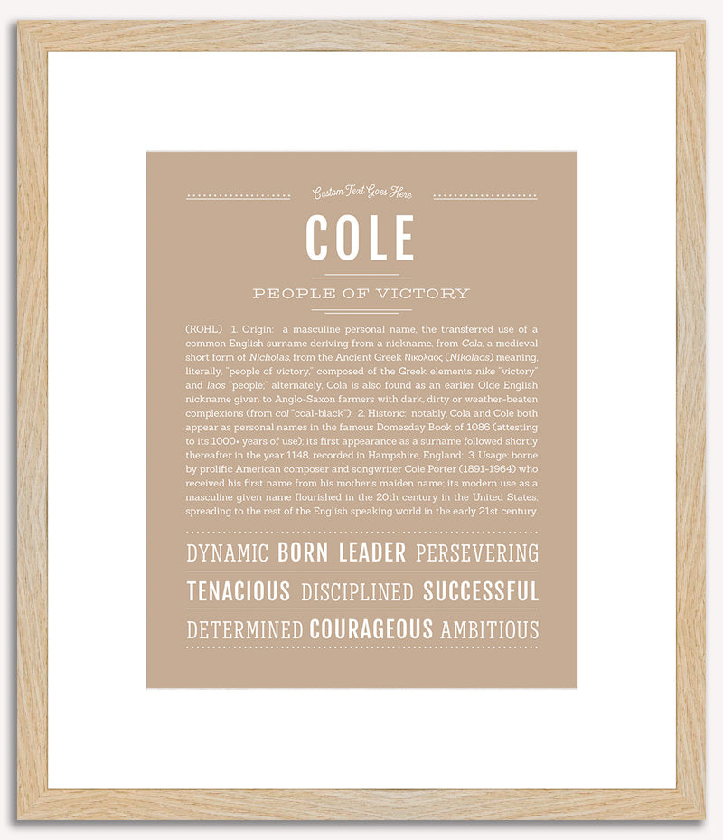 Cole | Name Art Print