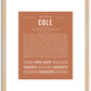 Cole | Name Art Print