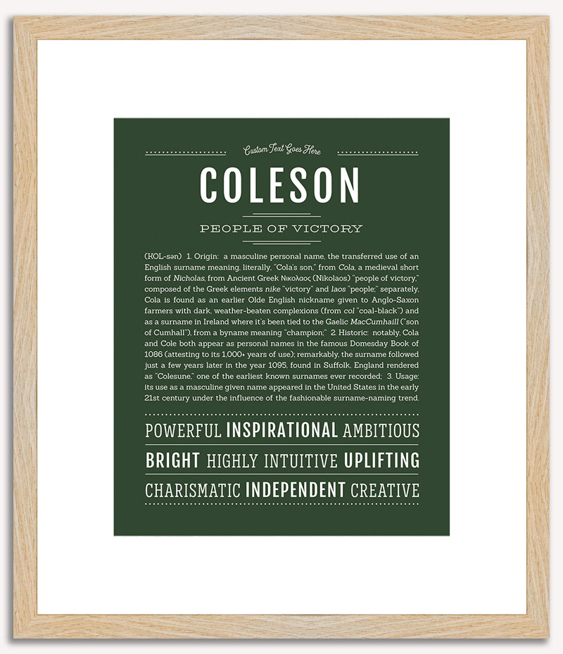 Coleson | Name Art Print