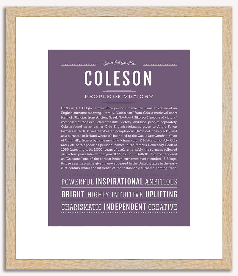 Coleson | Name Art Print