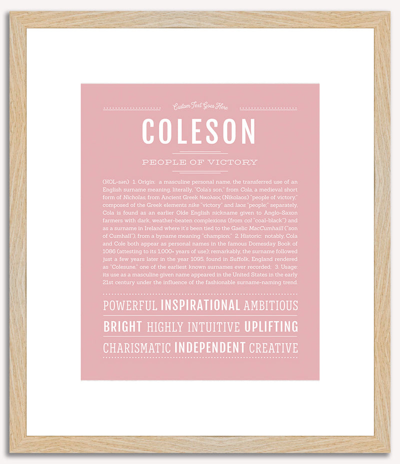 Coleson | Name Art Print