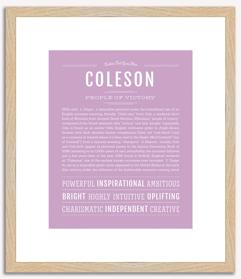 Coleson | Name Art Print