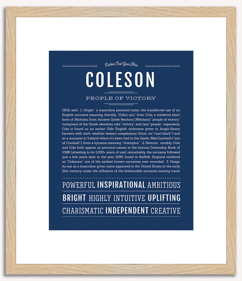 Coleson | Name Art Print