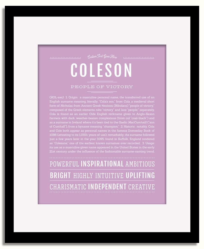 Frame Options | Lilac | Black Frame, Matted