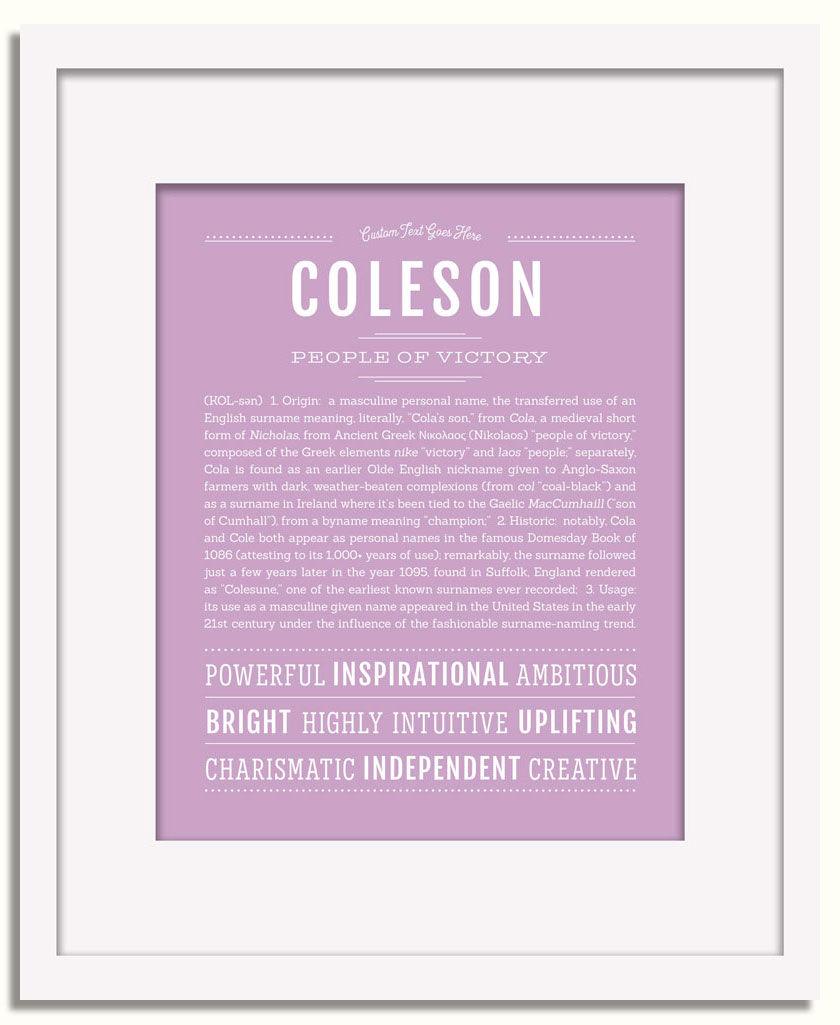 Frame Options | Lilac | White Frame, Matted