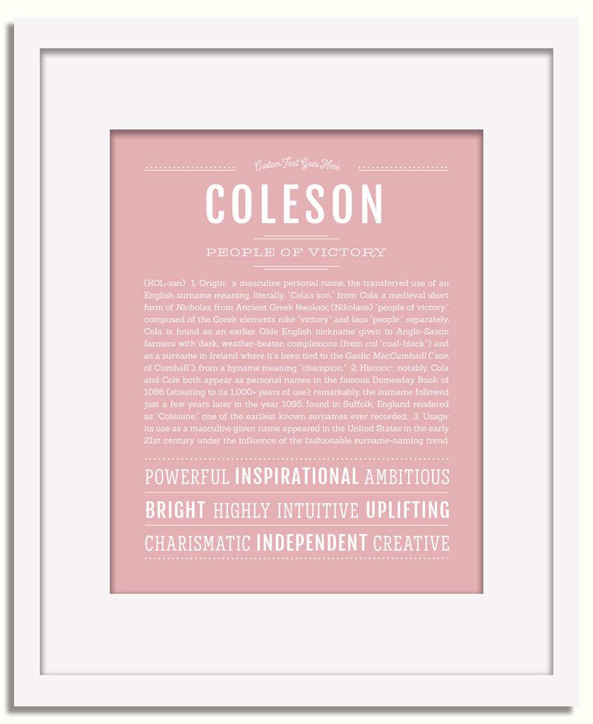 Frame Options | Dusty Rose | White Frame, Matted