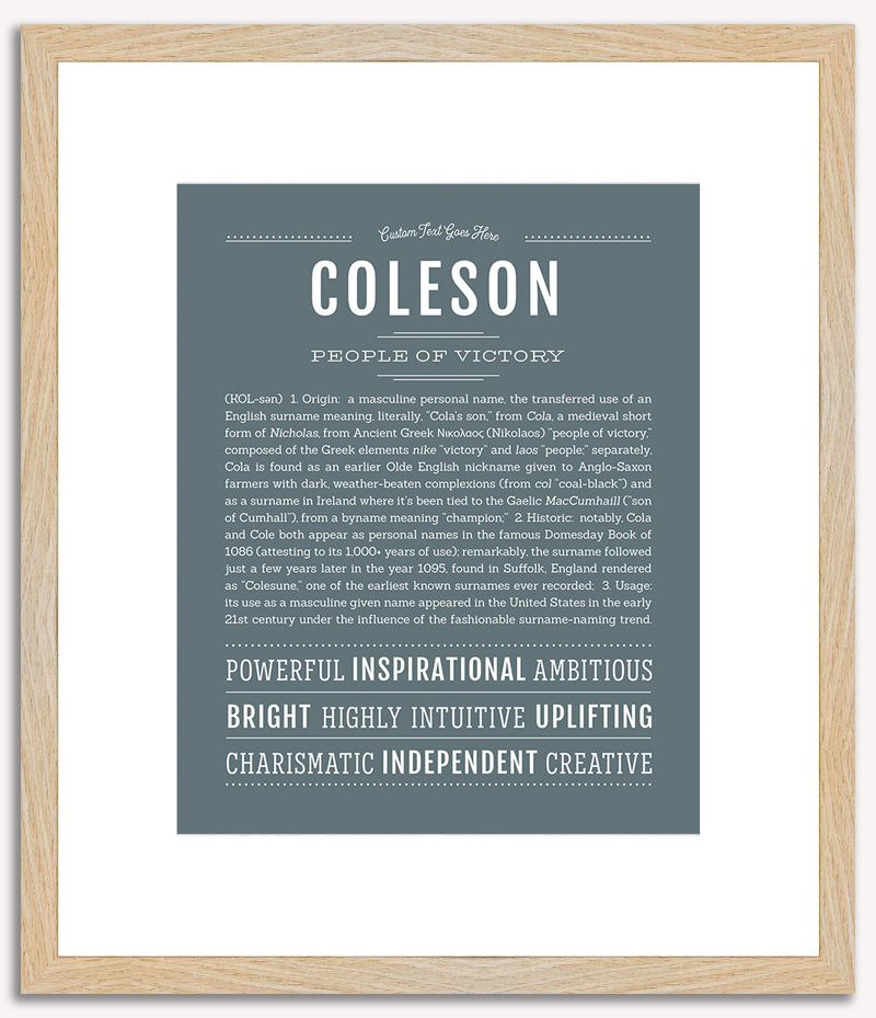 Coleson | Name Art Print