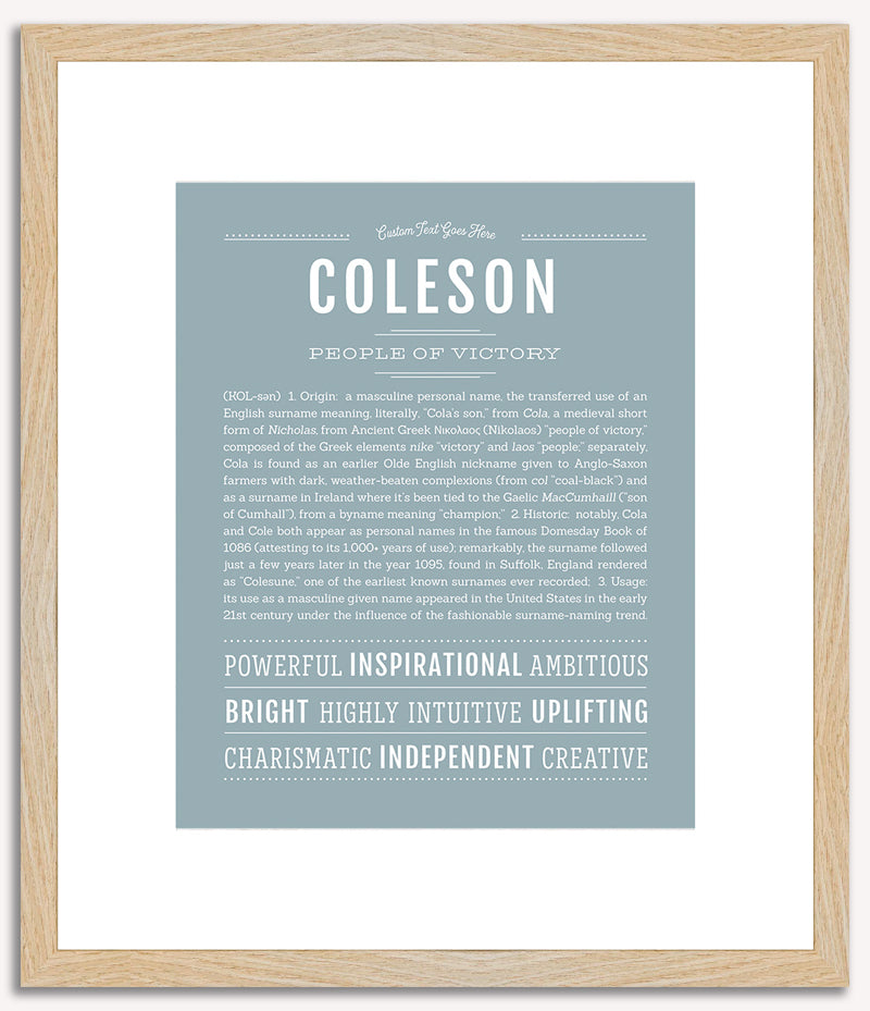 Coleson | Name Art Print