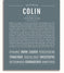 Colin Personalized Name Meaning Art Prints – Name Stories
