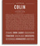 Colin Personalized Name Meaning Art Prints – Name Stories