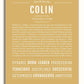 Colin Personalized Name Meaning Art Prints – Name Stories