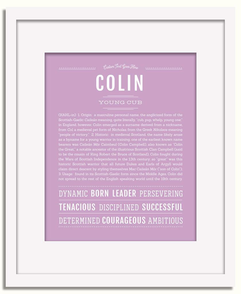 Frame Options | Lilac | White Frame, Matted