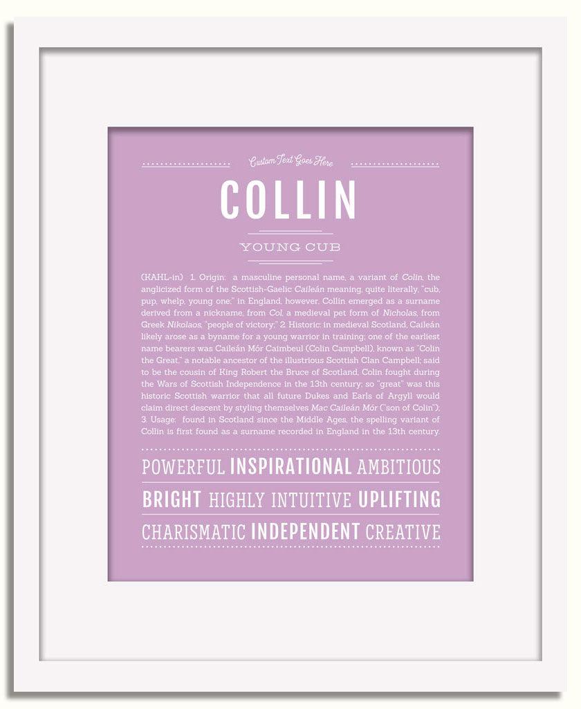 Frame Options | Lilac | White Frame, Matted