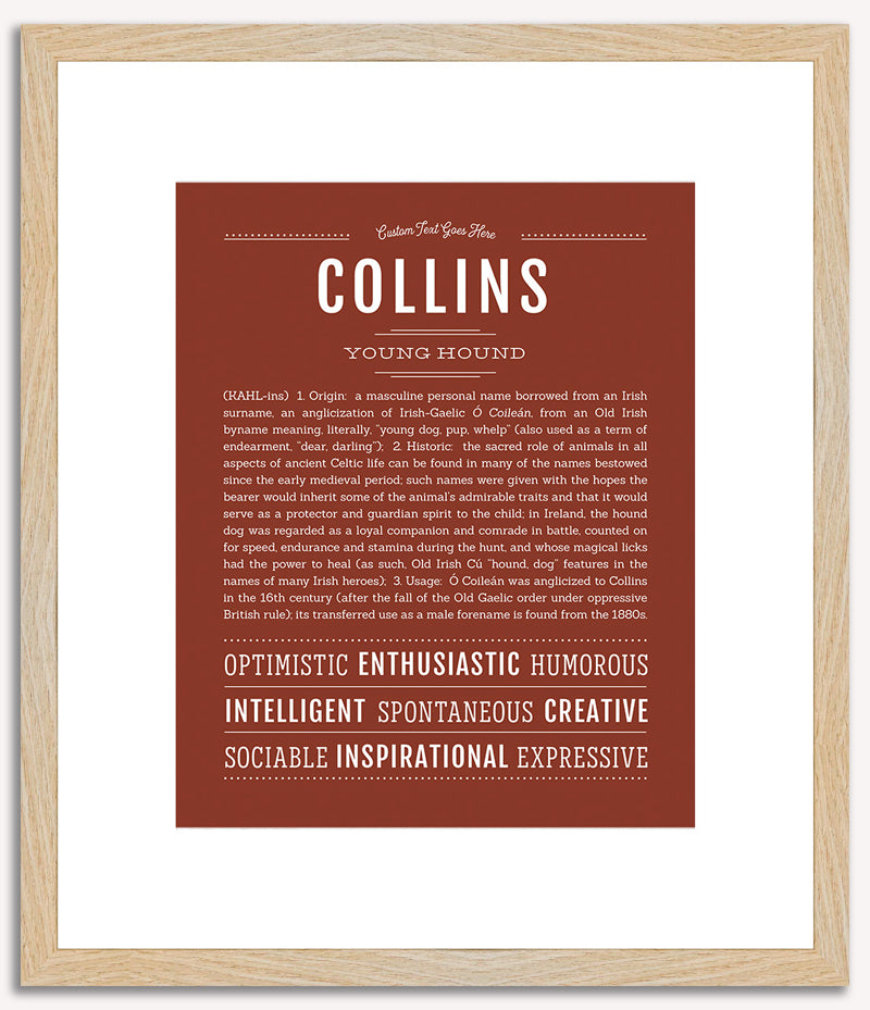 Collins (female) | Name Art Print