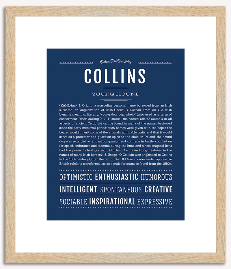 Collins (male) | Name Art Print