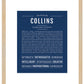 Collins (female) | Name Art Print