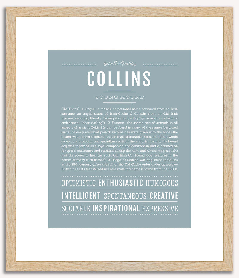 Collins (female) | Name Art Print