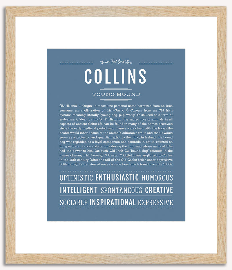 Collins (female) | Name Art Print