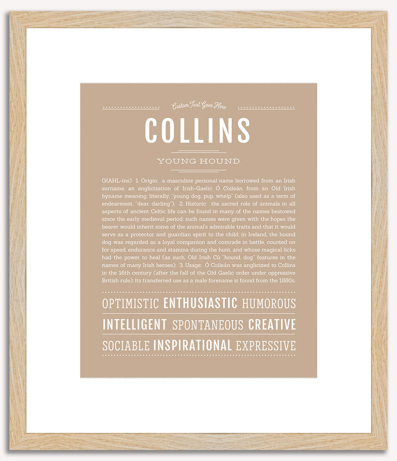 Collins (female) | Name Art Print