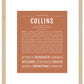 Collins (female) | Name Art Print