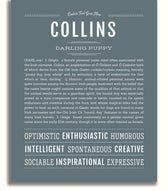 Collins Personalized Name Meaning Art Prints – Name Stories