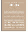 Colson | Name Art Print – Name Stories