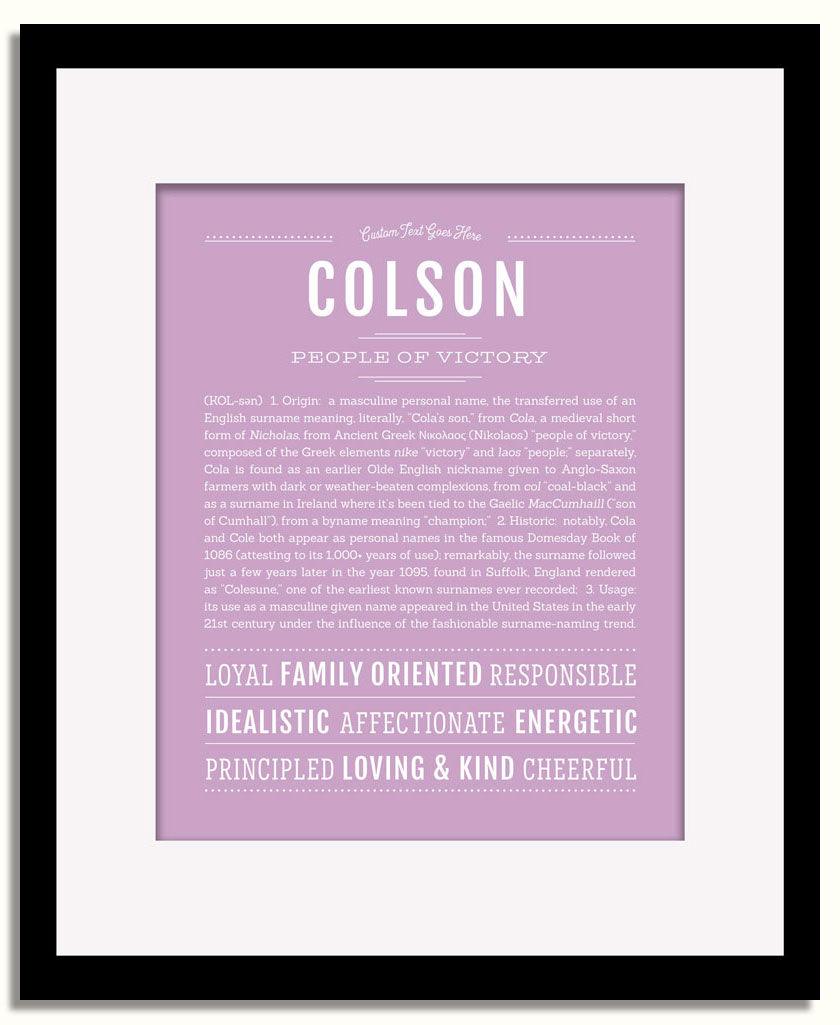 Frame Options | Lilac | Black Frame, Matted