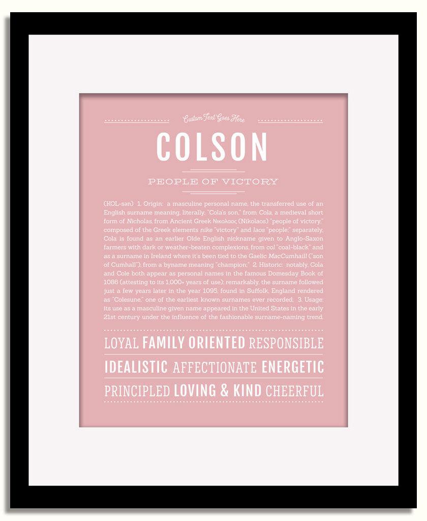 Frame Options | Dusty Rose | Black Frame, Matted