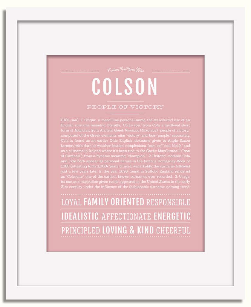 Frame Options | Dusty Rose | White Frame, Matted