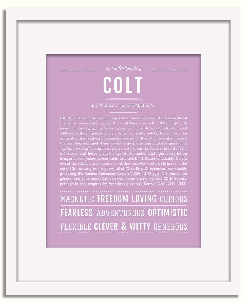 Frame Options | Lilac | White Frame, Matted