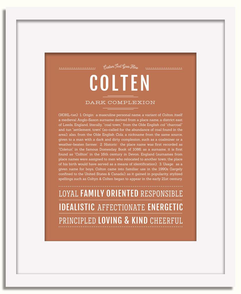 Frame Options | Terra Cotta | White Frame, Matted