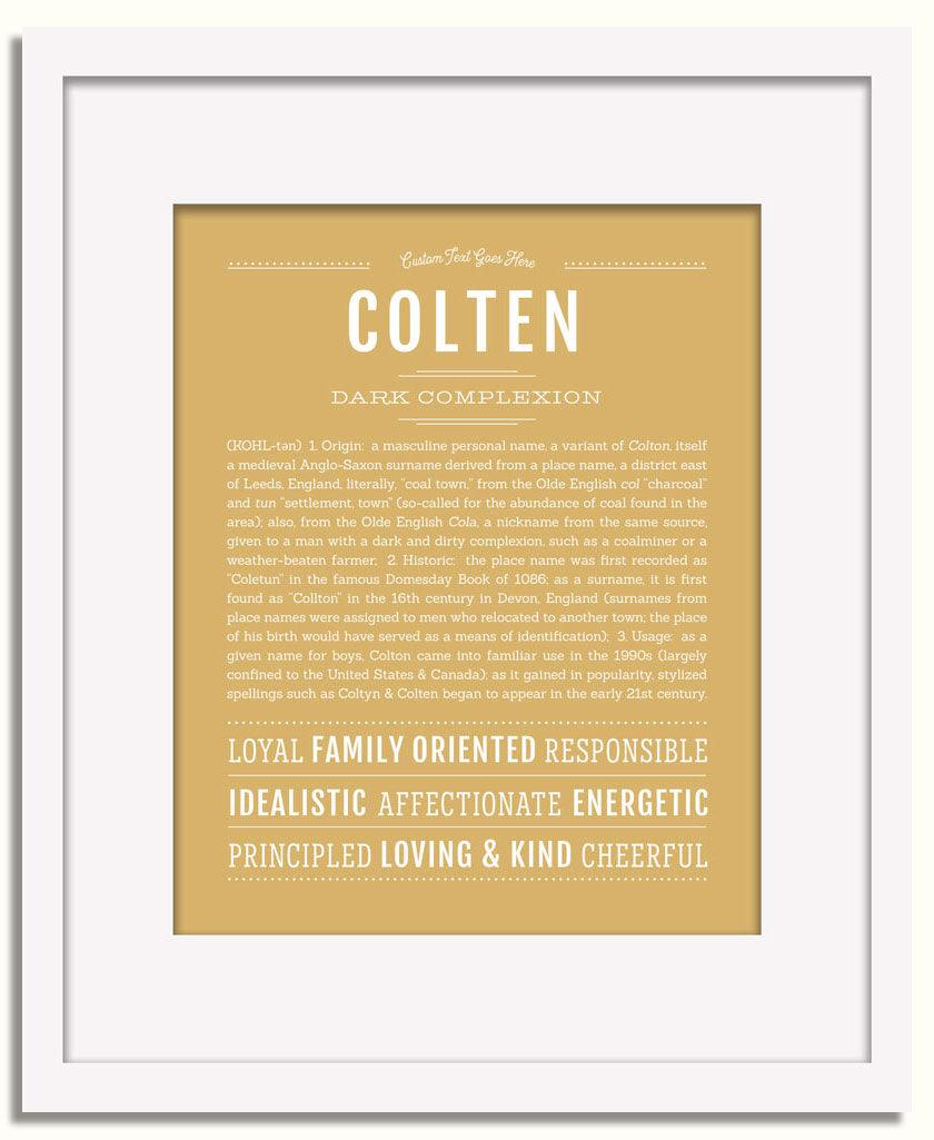 Frame Options | Matte Gold | White Frame, Matted