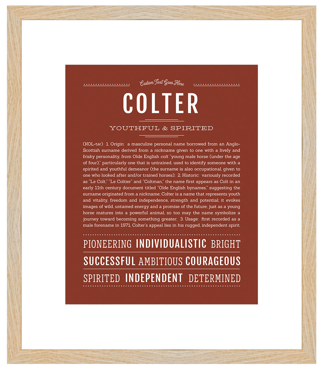 Frame Options | Bordeaux | Maple Frame, Matted