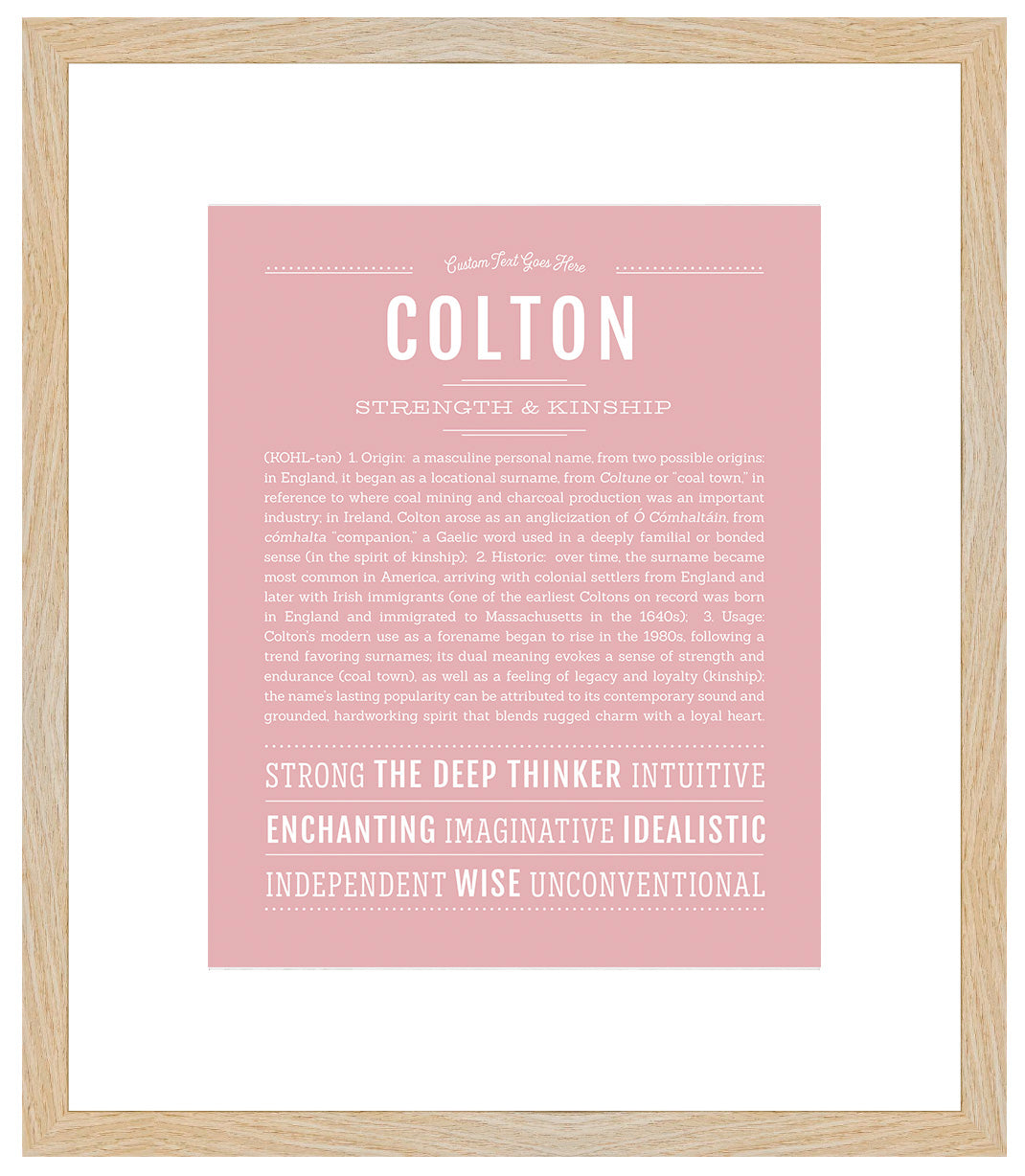 Frame Options | Dusty Rose | Maple Frame, Matted