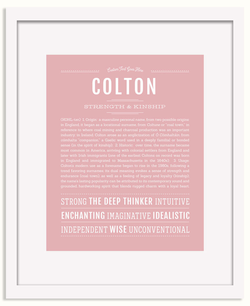 Frame Options | Dusty Rose | White Frame, Matted
