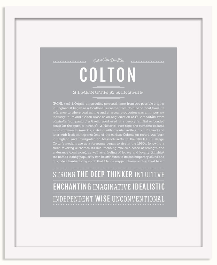 Frame Options | Light Gray | White Frame, Matted
