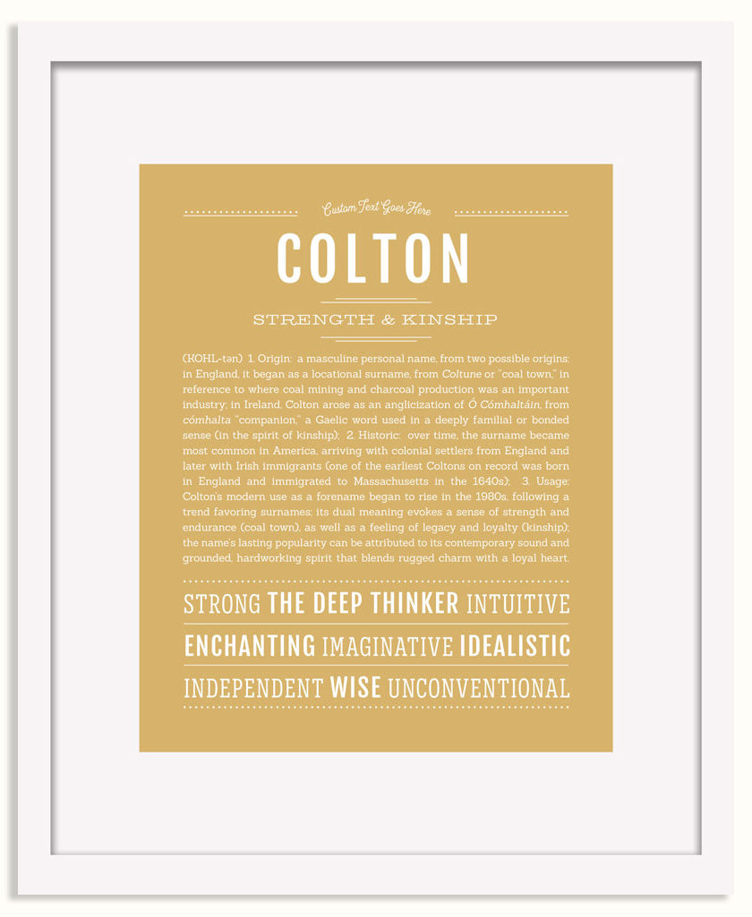 Frame Options | Matte Gold | White Frame, Matted