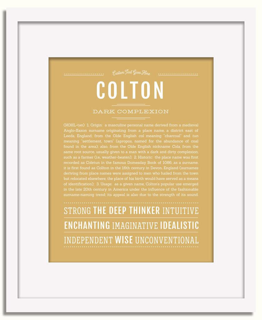 Frame Options | Matte Gold | White Frame, Matted