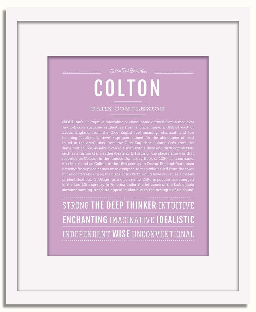 Frame Options | Lilac | White Frame, Matted