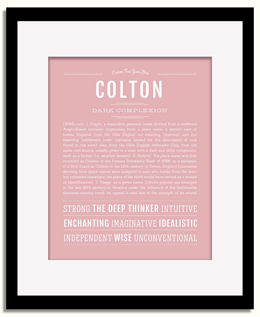 Frame Options | Dusty Rose | Black Frame, Matted