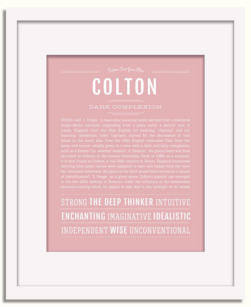 Frame Options | Dusty Rose | White Frame, Matted